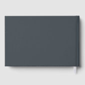 Elegant Formal Charcoal Gray Wedding Gästebuch (Rückseite)