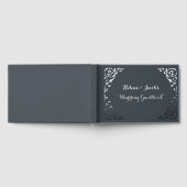 Elegant Formal Charcoal Gray Wedding Gästebuch (Voll)