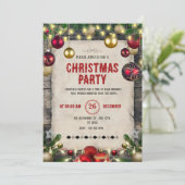 Elegant Formal Christmas Party Invitation | Luxury Einladung (Stehend Vorderseite)