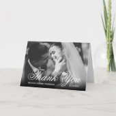 Elegant Formal Fotografs Hochzeit Dankeskarte (Vorderseite)