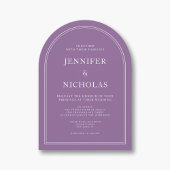 Elegant Formal French Lilac Lila Wedding Einladung