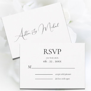 Elegant Formal Minimalistisch Modern RSVP Karte
