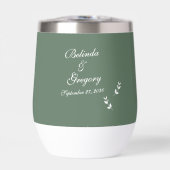 Elegant Formal Sage Olive Green Script Wedding (Vorderseite)