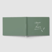 Elegant Formal Sage Olive Green Script Wedding Gästebuch (Voll)