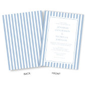 Elegant Formal Stripes Powder Blue Wedding Einladung