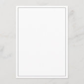 Elegant formal traditional classic wedding details begleitkarte (Rückseite)