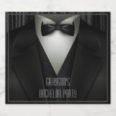 Elegant Formal Tuxedo Bachelor Party Bierflaschenetikett (Einzelnes Label)
