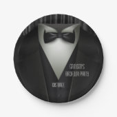 Elegant Formal Tuxedo Bachelor Party Pappteller (Vorderseite)