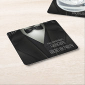Elegant Formal Tuxedo Bachelor Party Rechteckiger Pappuntersetzer (angewinkelt)