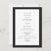 Elegant Formal Wedding Beide Sets Eltern B/W Einladung (Vorderseite)