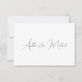 Elegant formaler Minimalismus Moderne RSVP Karte (Vorderseite)