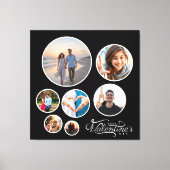 Elegant Foto Collage Valentine's Geschenk groß Leinwanddruck (Vorderseite)