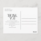 Elegant Foto Collage Wedding Vielen Dank Postkarte (Rückseite)