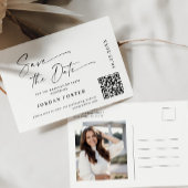 Elegant Foto Graduation Speichern Sie den QR-Code Postkarte