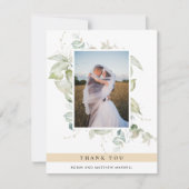 Elegant Foto Greenerity Wedding Beige Tan Danke Yo (Vorderseite)