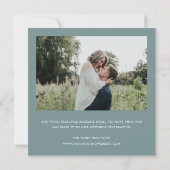Elegant Foto Greenery Eucalyptus Wedding Save The Date (Rückseite)