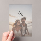 Elegant, Foto, klassisch, Monogramm, Hochzeit Acryleinladungen (Insitu (Handheld))