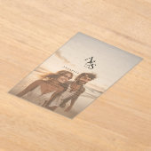 Elegant, Foto, klassisch, Monogramm, Hochzeit Acryleinladungen (Ablage )