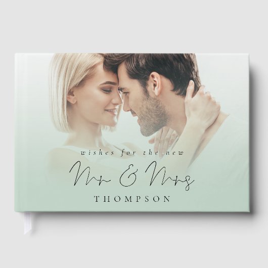 Elegant Foto Overlay wünscht neue Frau Sage Gästebuch (Vorderseite)