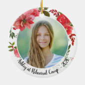 Elegant Foto World's Best Daughter Keramik Ornament (Hinten)