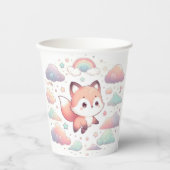 Elegant Fox Baby Shower Pappbecher (Vorderseite)