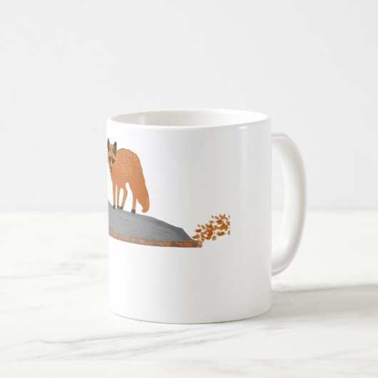 🦊 Elegant Fox Coffee Kaffeetasse (VorderseiteRechts)