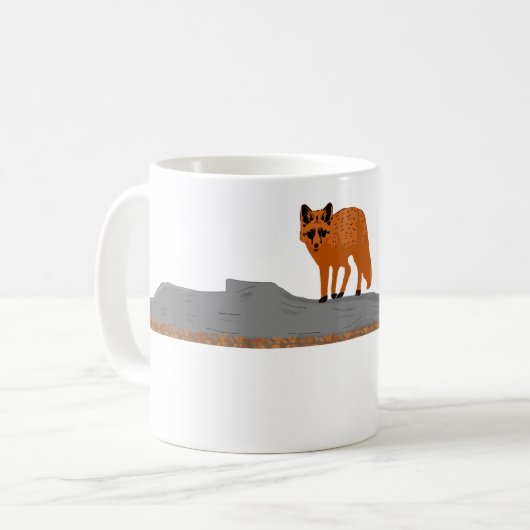 🦊 Elegant Fox Coffee Kaffeetasse (Vorderseite Links)