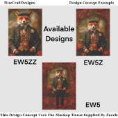 Elegant Fox Gentleman Portrait EW5ZZ Decoupage Seidenpapier