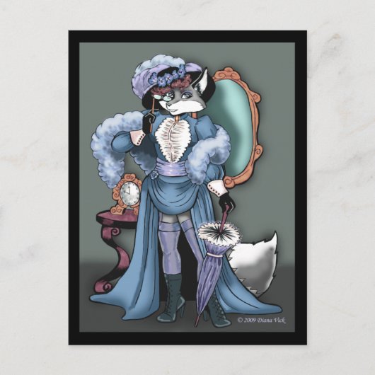 Elegant Fox Postcard Postkarte (Vorderseite)