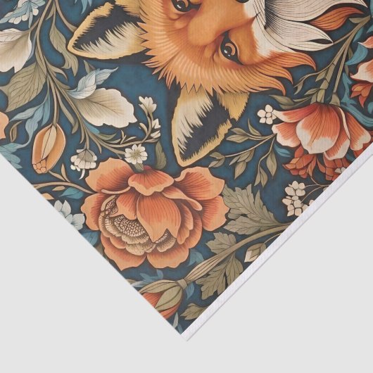 Elegant Fox William Morris Inspiriert Seidenpapier (Ausschnitt)