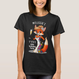 Elegant Foxy 50. Geburtstagsparty Black Fox T-Shirt