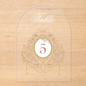 Elegant Frame Acrylic Table Number Acryleinladungen (Vorderseite)