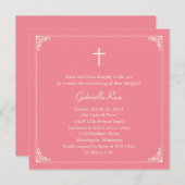 Elegant Frame Baptism/Christening Invitation Einladung (Vorne/Hinten)