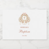 Elegant Frame Holy Cross Baptism Mini Schaumweinetikett (Einzelnes Label)