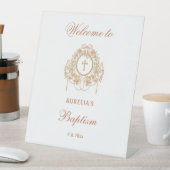 Elegant Frame Holy Cross Baptism Welcome Sockelschild (In Situ)