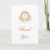Elegant Frame Holy Cross Religious Thank You Karte (Vorderseite)