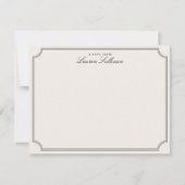 Elegant Frame Ivory Clipped frame Corners Note Car Save The Date (Vorderseite)