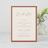 Elegant Frame Modern Save The Date Card (Stehend Vorderseite)