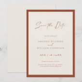 Elegant Frame Modern Save The Date Card (Vorne/Hinten)
