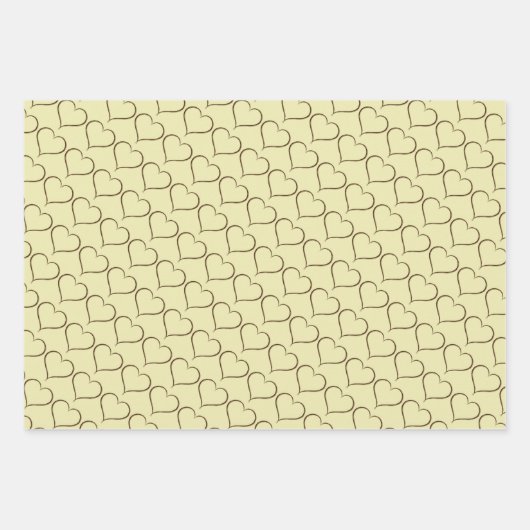 Elegant Frame on Celestial Yellow Monogram Wedding Geschenkpapier Set (Vorderseite 3)