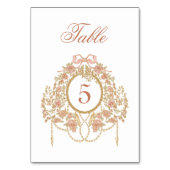 Elegant Frame Table Number Tischnummer (Rückseite)