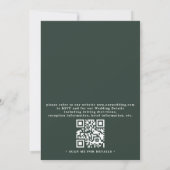 Elegant Framed Peonies Elegant QR Code Wedding Einladung (Rückseite)