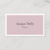 Elegant Freehand Script Clean Design Schlicht Tren Visitenkarte (Vorderseite)