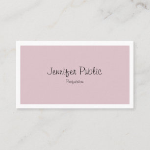 Elegant Freehand Script Clean Design Schlicht Tren Visitenkarte
