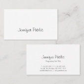 Elegant Freehand Script Minimalistisch Design Tren Visitenkarte (Vorne/Hinten)