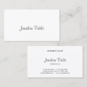 Elegant Freehand Script Modern Minimal Trendy Visitenkarte (Vorne/Hinten)