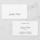 Elegant Freehand Script Modern Simple Trendy Schli Visitenkarte (Vorne/Hinten)