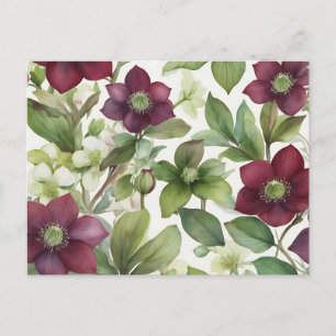 Elegant Freesia Lila Wasser Postkarte