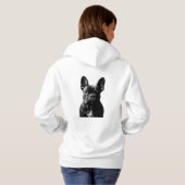 Elegant French Bulldog Hoodie (Schwarz voll)