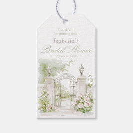 Elegant French Chateau Pastel Bridal Garden  Geschenkanhänger